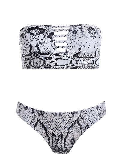 Három színű mintás női fürdőruha