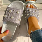 Alkalmi női papucs gyöngyökkel, három színben