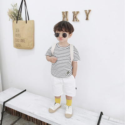 Нов модел детска тениска за момчета с О-образно деколте