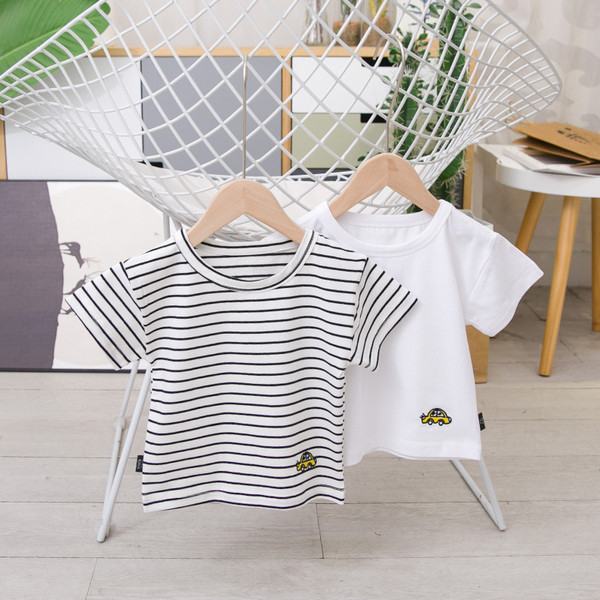 Нов модел детска тениска за момчета с О-образно деколте