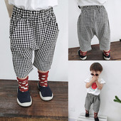 Új modell kockás gyerek nadrág fiúknak