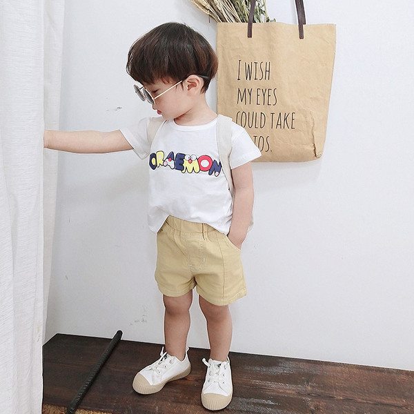 Stílusos gyerek póló fiúknak fehér és piros színben