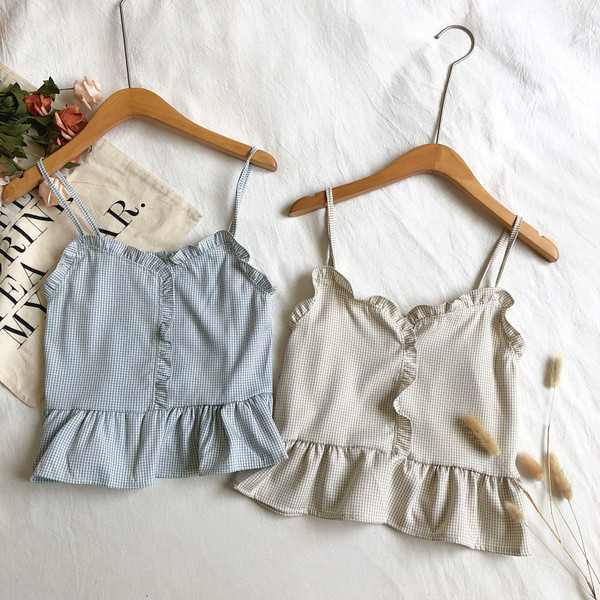 Maieu elegant de damă cu bretele subțiri în mai multe culori