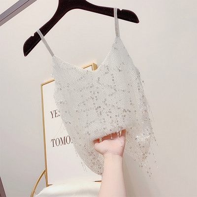 Flitterdíszítésű női felső, három színben