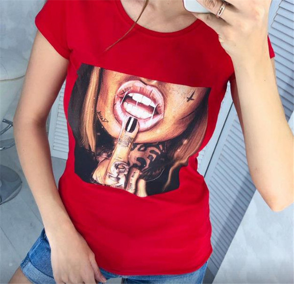 Alkalmi női póló öt színben mintával