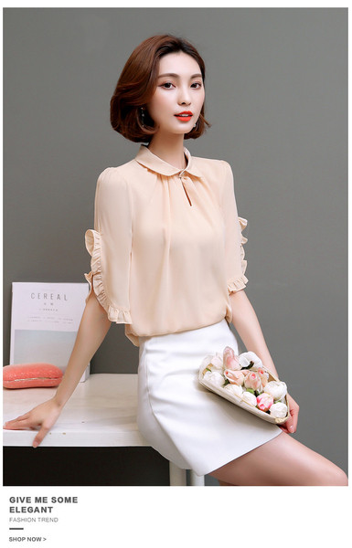 Stílusos női sifon ing 3/4-es ujjal, öt színben