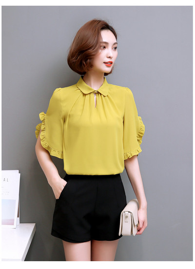 Stílusos női sifon ing 3/4-es ujjal, öt színben