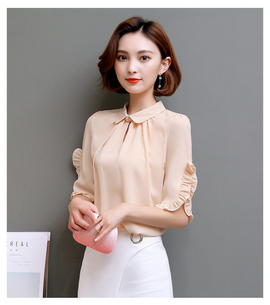 Stílusos női sifon ing 3/4-es ujjal, öt színben