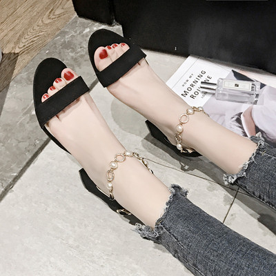 Aktuális női magassarkú szandál három színben díszgyöngyökkel