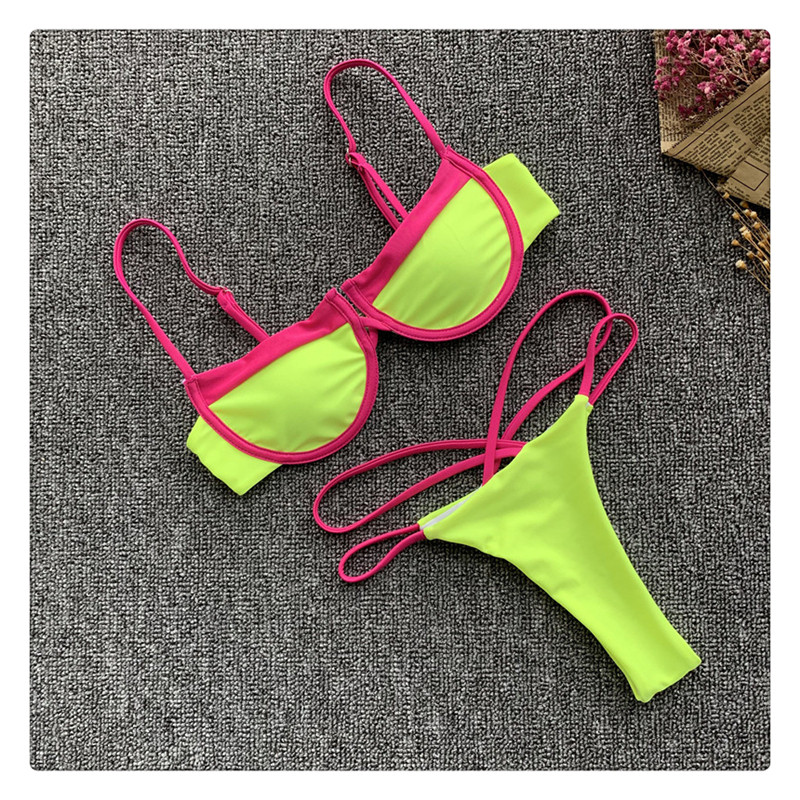 Model nou de costum de baie din doua piese in mai multe culori