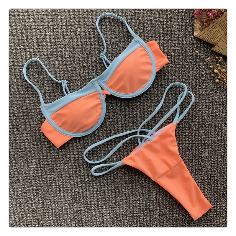 Model nou de costum de baie din doua piese in mai multe culori