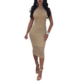 Stílusos női ruha bézs színben