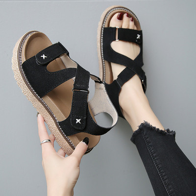 Alkalmi női szandál két színben - fekete és bézs