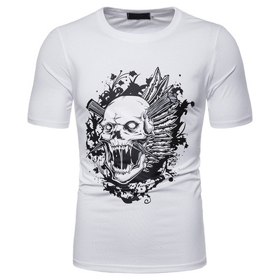 Modern férfi póló fekete, fehér és szürke mintával