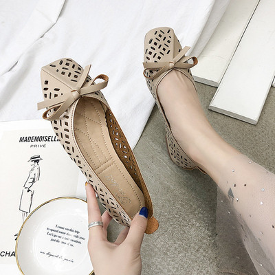 Eko bőrből készült alkalmi női cipő három színben szalaggal