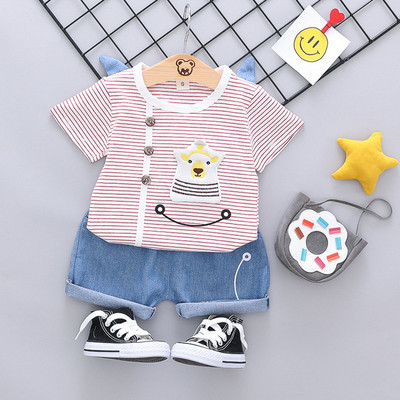 Set bebelus din doua piese pentru baieti in doua culori