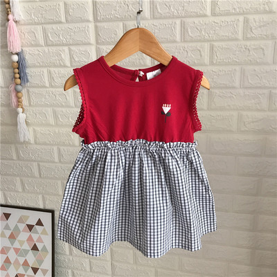 Rochie de copii croiala casual cu aplicatie pentru fete