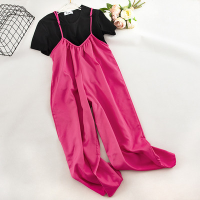 Set modern pentru femei din două părți, inclusiv un tricou și salopetă