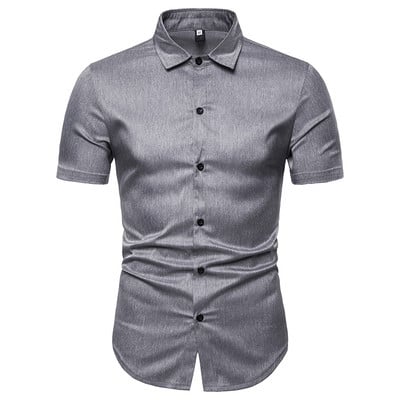 Stílusos férfi ing Karcsú modell rövid ujjal több színben