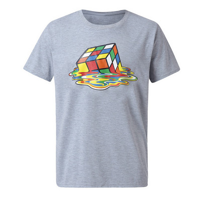 Tricou pentru bărbați cu aplicație de culoare în negru, alb și gri