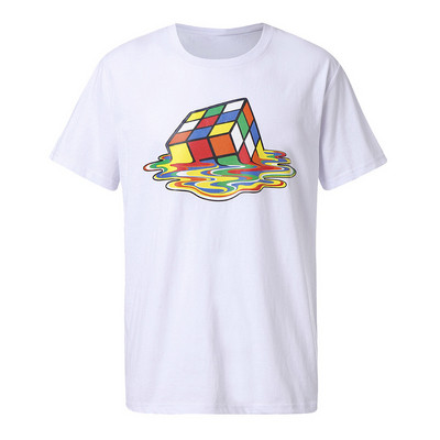 Tricou pentru bărbați cu aplicație de culoare în negru, alb și gri