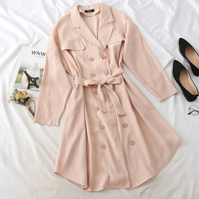 Stílusos női ruha hosszú ujjal és övvel több színben