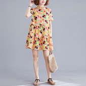 Rochie casual de dama cu decolteu O si maneci scurte in doua culori