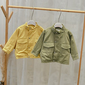 Geaca moderna pentru copii pentru baieti in galben si verde