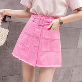 Fusta-pantaloni cu talie inalta in mai multe culori