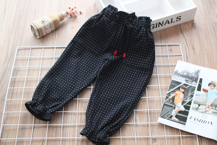 Pantaloni moderni pentru copii pentru fete cu buline