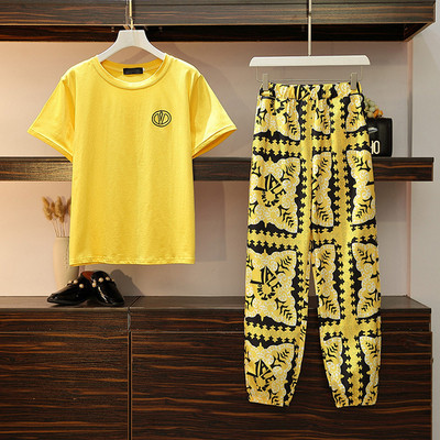 Κομψό και μοντέρνο γυναικείο σετ εώς  4XL σε κίτρινο και πράσινο χρώμα