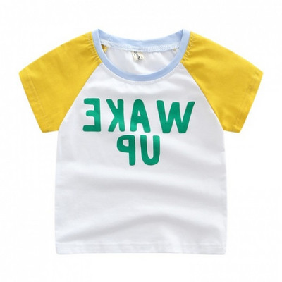 Tricou pentru copii modern cu aplicatie pentru baieti in doua culori