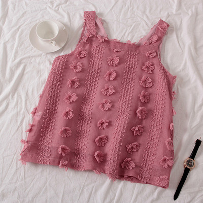 Maieu modern de damă cu element 3D în culoarea roz