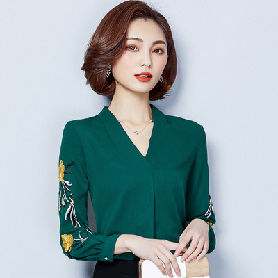 Cămașă de damă modernă cu broderie în diferite culori