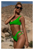 Costum de baie modern de dama din doua piese de culoare verde