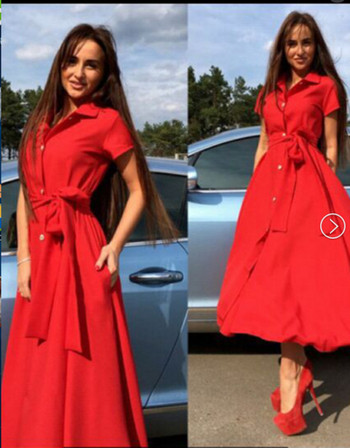 Model modern de croi rochie de dama cu curea in mai multe culori