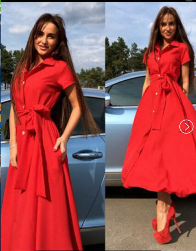 Model modern de croi rochie de dama cu curea in mai multe culori