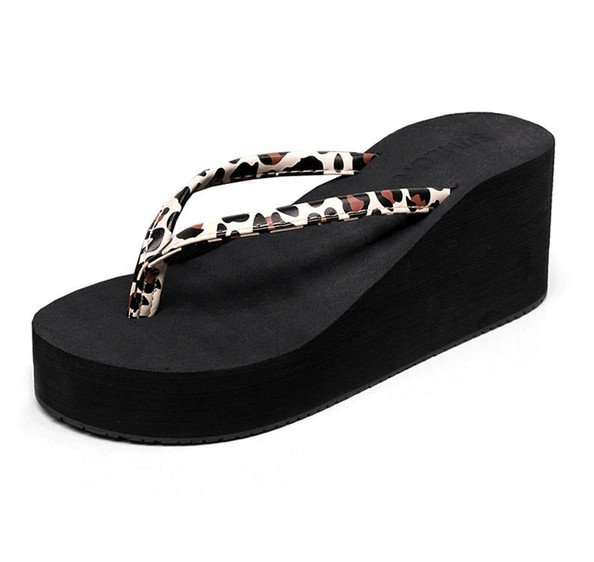 Papuci casual de dama cu platforma in bej si negru