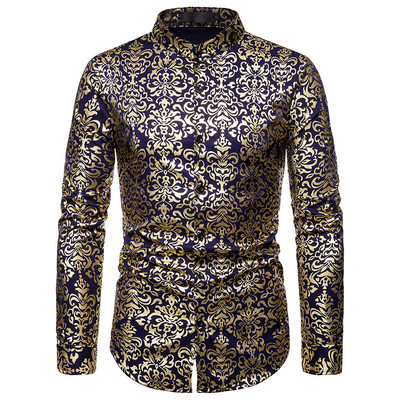 Cămașă modernă pentru bărbați cu efect strălucitor în trei culori