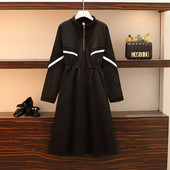 Rochie casual de dama cu legaturi in talie si marimi pana la 5XL