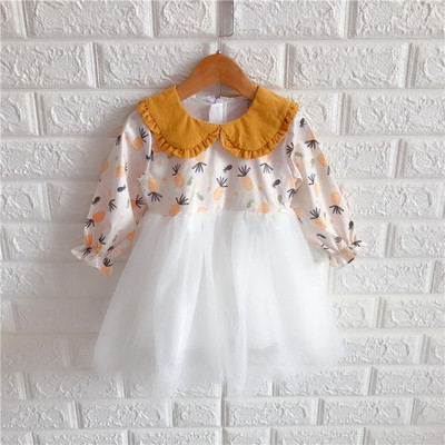 Rochie pentru copii model nou cu maneci lungi si tul pentru fete