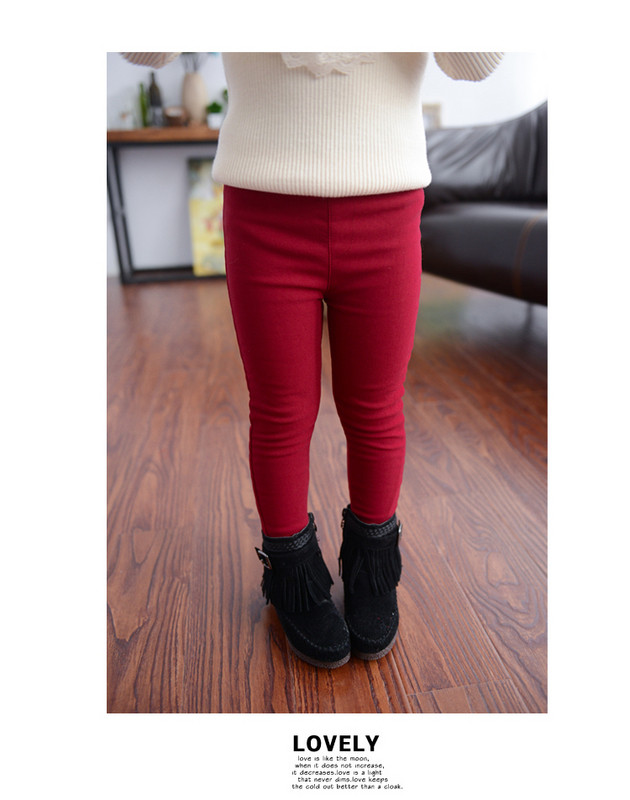 Детски панталони за момичета - червени и черни