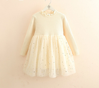 Νέο μοντέλο παιδικό φόρεμα με τούλι φούστα σε μπεζ, μπλε και ροζ χρώμα