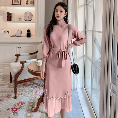 Rochie eleganta de dama cu perle decorative si tul