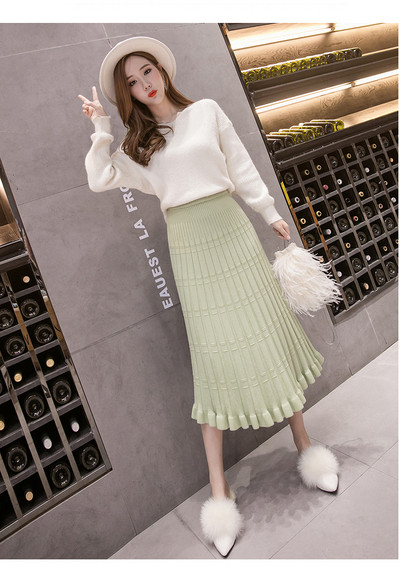 Fusta de dama moderna plisata in mai multe culori