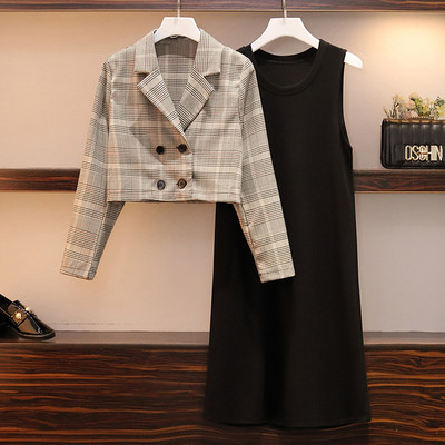 Set elegant pentru femei, inclusiv jachetă și rochie până la 5XL