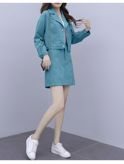 Modern női kétrészes szett kék és rózsaszín színben