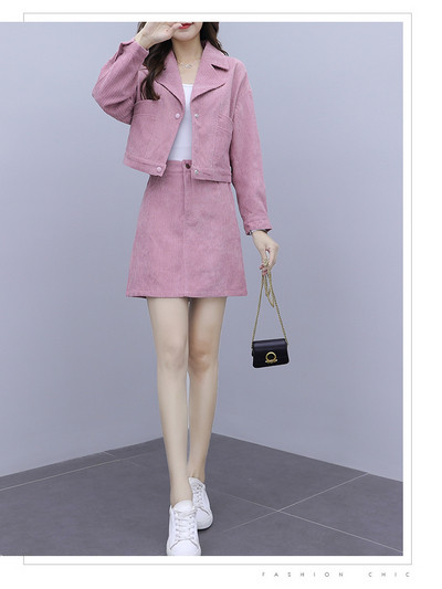 Modern női kétrészes szett kék és rózsaszín színben