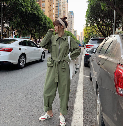 Γυναικεία casual ολόσωμη φόρμα με φερμουάρ σε τρία χρώματα