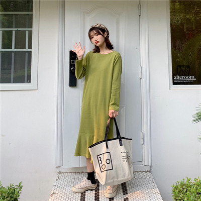 Γυναικέια casual μακρύ φόρεμα σε τρία χρώματα